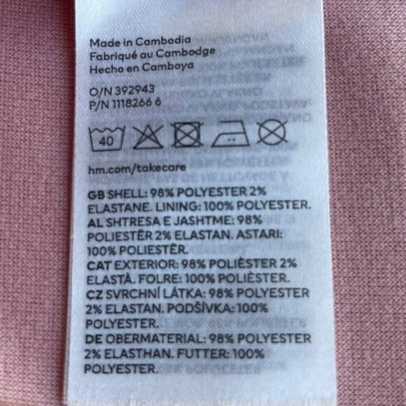 H&M Pink Strapless Crop Top Bandeau US S - Picture 5 of 5